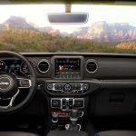 Interior of the 2021 Jeep® Wrangler Rubicon 4xe includes Surf B