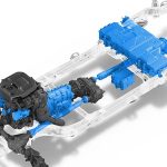Jeep® Wrangler 4xe powertrain components. Highlighted component
