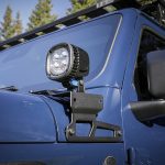 A pair of JPP five-inch off-road LED lights are installed at the