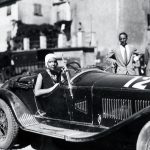 Anna Maria Peduzzi in an Alfa Romeo 6C 1750 during the 1933 Pont